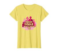 Support Squad Cáncer de Mama: los Objetivos del escuadrón vencen al cáncer Camiseta, Mujer, Limón, 3XL