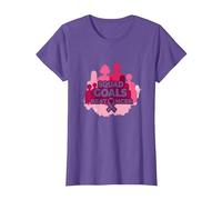Support Squad Cáncer de Mama: los Objetivos del escuadrón vencen al cáncer Camiseta, Mujer, Morado Jaspeado, L