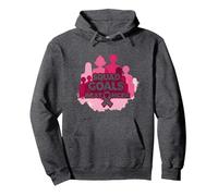 Support Squad Cáncer de Mama: los Objetivos del escuadrón vencen al cáncer Sudadera con Capucha, Unisex para Adultos, Jaspeado Oscuro, XXL