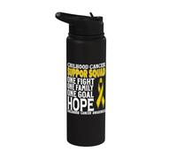 Support Squad Childhood Cancer Awareness Shirts items Gifts Stainless Steel Insulated Water Bottle