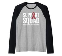 Support Squad - Cinta de Myeloma múltiple Warrior Burdeos Camiseta Manga Raglan