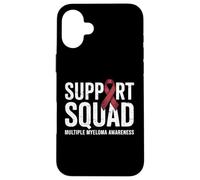 Support Squad - Cinta de Myeloma múltiple Warrior Burdeos Carcasa para iPhone 16 Plus