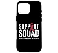 Support Squad - Cinta de Myeloma múltiple Warrior Burdeos Carcasa para iPhone 16 Pro Max