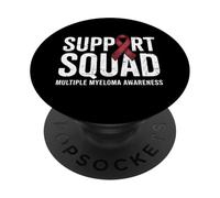 Support Squad - Cinta de Myeloma múltiple Warrior Burdeos PopSockets PopGrip Adhesivo