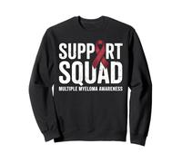 Support Squad - Cinta de Myeloma múltiple Warrior Burdeos Sudadera