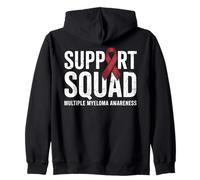 Support Squad - Cinta de Myeloma múltiple Warrior Burdeos Sudadera con Capucha