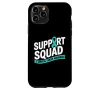 Support Squad - Cinta verde azulado para concienciación sobre el cáncer de cuello uterino Carcasa para iPhone 11 Pro