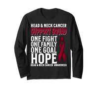 Support Squad Head and Neck Cancer Awareness Head & Neck Manga Larga