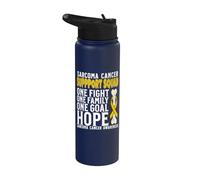 Support Squad Sarcoma Cancer Awareness Products Bones Stainless Steel Insulated Water Bottle