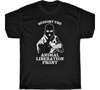 Support The Animal Liberation Front T-Shirt Alf Straight Edge O-Neck Unisex Short Sleeve Tees Black XL