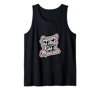 Support The Arts Kiss A Musician Apreciación musical --- Camiseta sin Mangas