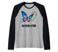 Support The Cancer We Believe in Miracles Fight In All Color Camiseta Manga Raglan