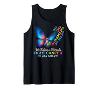 Support The Cancer We Believe in Miracles Fight In All Color Camiseta sin Mangas