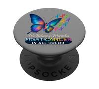 Support The Cancer We Believe in Miracles Fight In All Color PopSockets PopGrip Adhesivo