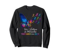 Support The Cancer We Believe in Miracles Fight In All Color Sudadera