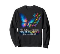 Support The Cancer We Believe in Miracles Fight In All Color Sudadera