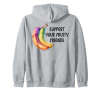 Support Your Fruity Friends LGBTQ Gay Pride Ally Queer LGBT Sudadera con Capucha