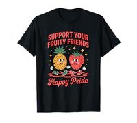 Support Your Fruity Friends Tolerancia Lgbtq Arco iris Camiseta