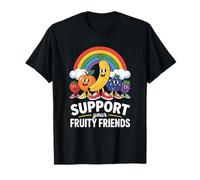 Support Your Fruity Friends Tolerancia Lgbtq Arco iris Camiseta