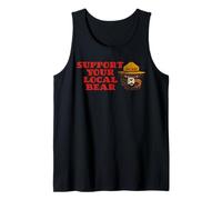 Support Your Local Bear Vintage Smokey Bear Retro Camiseta sin Mangas