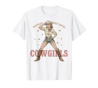 Support Your Local Cowgirls Western Stars Vintage Camiseta