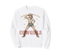 Support Your Local Cowgirls Western Stars Vintage Sudadera