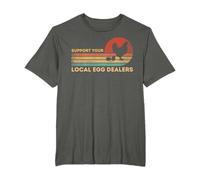 Support Your Local Egg Dealers Retro Farm Chicken Egg Lover Camiseta