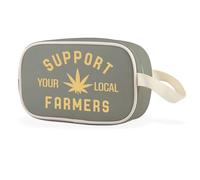 Support Your Local Farmers - Bolsa de maquillaje transparente para marihuana, regalo de cannabis, regalo para los amantes de las malas hierbas, Farmers Cbag Eu, Multifuncional: