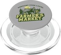 Support Your Local Farmers Market! Vintage Tractor Retro PopSockets PopGrip para MagSafe