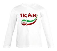 Supportershop - Camiseta para niño irán L/S, Color Blanco, FR: 2 XL (Talla Fabricante: 12 años)