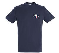 Supportershop France Champions 2 Estrellas - Camiseta para Hombre, Color Azul Marino, Hombre, Camiseta, 5060570687730, Azul Marino, Extra-Large