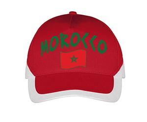 Supportershop Fútbol Marruecos Gorra, Rojo, FR: Talla única (Talla del Fabricante Talla One sizeque) EU