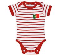 Supportershop Portugal - Body a Rayas para niño, Niño, 5060570687501, Rojo, FR : S (Taille Fabricant : 3-6 mois)