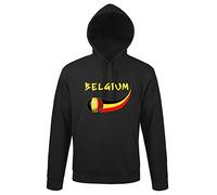 Supportershop - Wet Adulto Capucha Negro fútbol Bélgica, Sweat Adulte Capuche Noir Belgique, Negro, FR : XXL (Taille Fabricant : XXL)