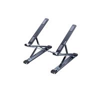 Supporto da scrivania regolabile per PC, in lega di alluminio (grigio), per raffreddamento e supporto