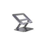 (Supporto grigio) Supporto per laptop in lega di alluminio da tavolo pieghevole in altezza