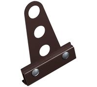 Supporto per 3 tubi fermaneve - Per lamiera aggraffata: doppio, angolare, click/snap (RAL 8017 Marrone)