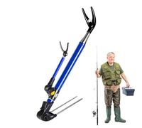 Supporto per Canna Da - Portacanne Telescopico In Acciaio Inossidabile 2,1m, Rotazione 180° Plug-a Terra, Regolabile per In Acqua E Salata, Accessorio Robusto