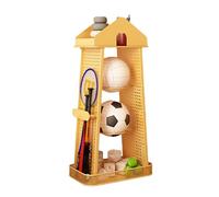 Supporto per Racchette Da Tennis, Supporto per Racchette Da Badminton, Supporto per Racchette A tre Strati, Adatto per Attrezzature Da Fitness, Racchette(Yellow)