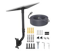 Supporto per Starlink Gen 3 con Cavo Esterno da 30M di MMOBIEL - Adattatore da Parete & Tetto Regolabile in Acciaio Robusto - Kit di Montaggio Resistente alle Intemperie - Installazione Facile