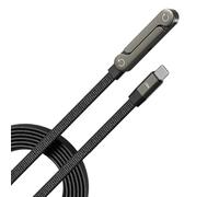 Supporto Telefono con Cavo Ricarica - Accessorio 2-in-1 Type-C, Compatibile Smartphone e Tablet, Design Ergonomico Portatile, Ufficio Viaggio Hotel | Applicazione per Scrivania Auto Computer