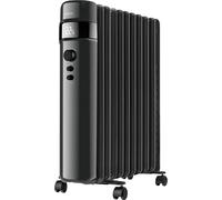 SUPRA OREA 2500 - Radiador de aceite 1500W, calefacción eléctrica, pantalla digital, temperatura regulable, temporizador, hasta 20m2, modo ECO, negro