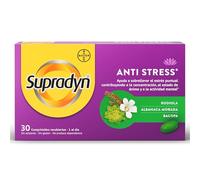 Supradyn Anti Stress con Rhodiola, Albahaca Morada, Bacopa - Soporte de origen Natural contra el Estrés, ayuda a la Concentración, 30 Comprimidos