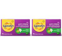 Supradyn Anti Stress con Rhodiola, Albahaca Morada, Bacopa - Soporte de origen Natural contra el Estrés, ayuda a la Concentración, 30 Comprimidos (Paquete de 2)