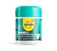 Supradyn Defensas Immunity Suplemento Multivitamínico Completo, con Vitamina C y D, Zinc y Selenio, contribuye al funcionamiento normal del sistema inmunitario, 180 Comprimidos recubiertos