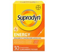 Supradyn Energy 30 Comprimidos con 13 vitaminas, 9 minerales y Coenzima Q10 | Multivitamínico con 13 vitaminas y 9 minerales; reduce el cansancio y mantiene tu energía diaria