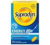 Supradyn Energy 50+ 30 comprimidos, con antioxidantes para +50 años | Complejo con 12 vitaminas, 9 minerales, polifenoles y antioxidantes para la vitalidad diaria