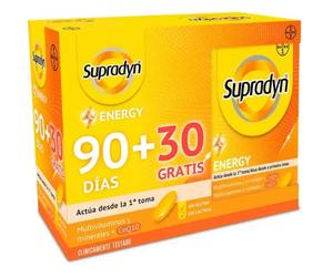 Supradyn Energy Vitaminas, Minerales y Energía 90+30 Comprimidos GRATIS