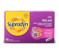 Supradyn Relax - Apoyo para relajarte de forna natural contribuyendo a la calma y la tranquilidad con Amapola de California, Pasiflora y Valeriana - 60 Cápsulas