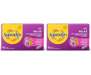 Supradyn Relax - Apoyo para relajarte de forna natural contribuyendo a la calma y la tranquilidad con Amapola de California, Pasiflora y Valeriana - 60 Cápsulas (Paquete de 2)